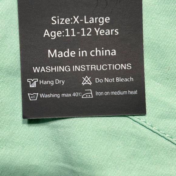 Spring&Gege Boys' Short Sleeve Dress Shirts mint color - Picture 3 of 9